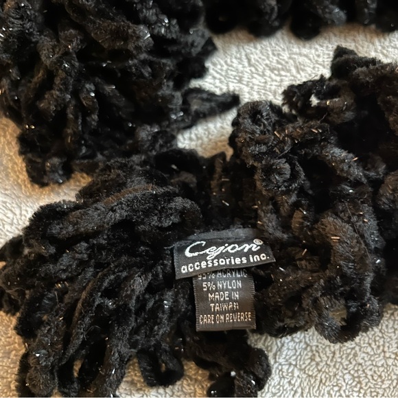 Black Boa! Silver sparkle! Whimsigoth Witchy - Picture 1 of 5